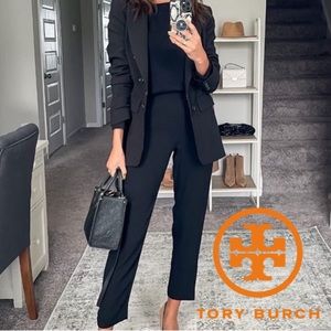 Tory Burch Size 4 Wool Twill Skinny High Rise Career Slack  Trouser Dress Pants